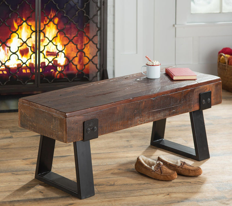 Evergreen Richl and Indoor/Outd oor Reclaimed W ood Bench — View 2