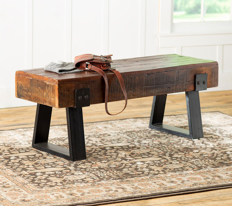 Evergreen Richl and Indoor/Outd oor Reclaimed W ood Bench — View 6