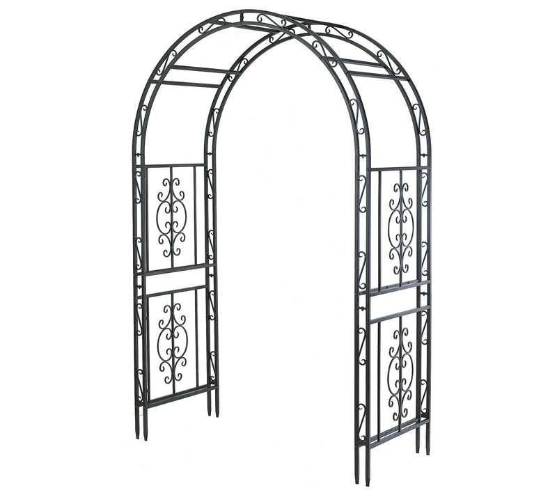 Evergreen Montebello Iron Arched Garden Arbor — Main view