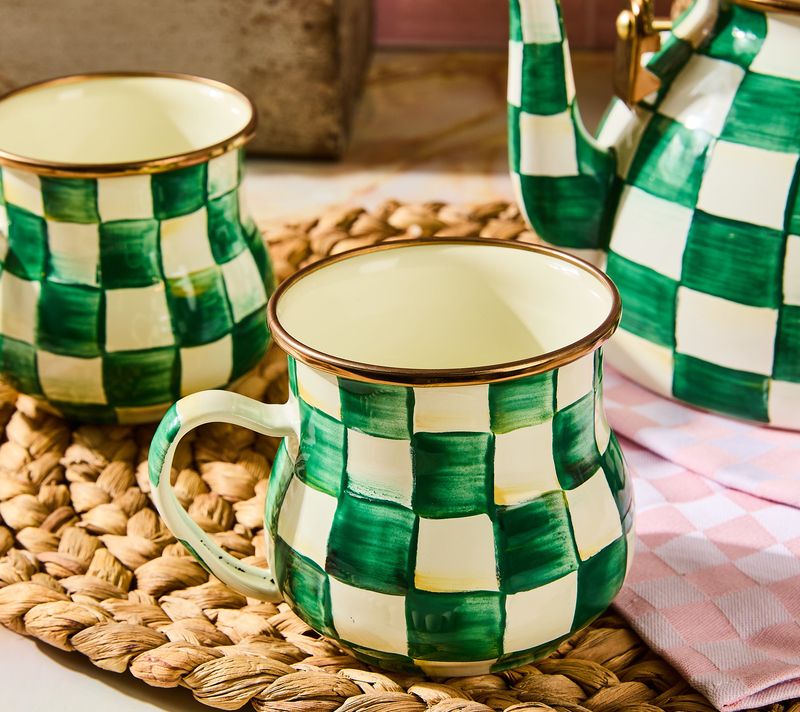 MacKenzie- Childs Set of 4 Enamel Mugs — View 15