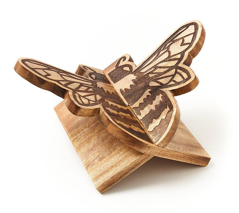 Matr Boomie Mango Wood Bee Open Book Stand — View 3