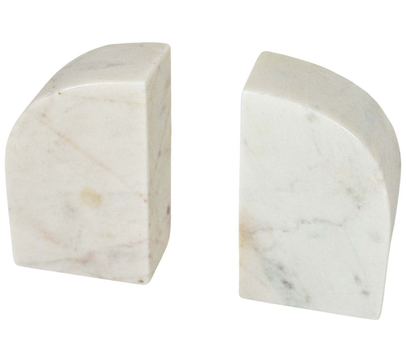 Foreside Home & Garden Set of 2 Arch Bookends White Marble — View 6