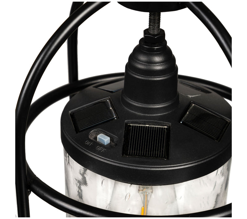 Evergreen Solar Metal Lantern With Clear Glass — View 2