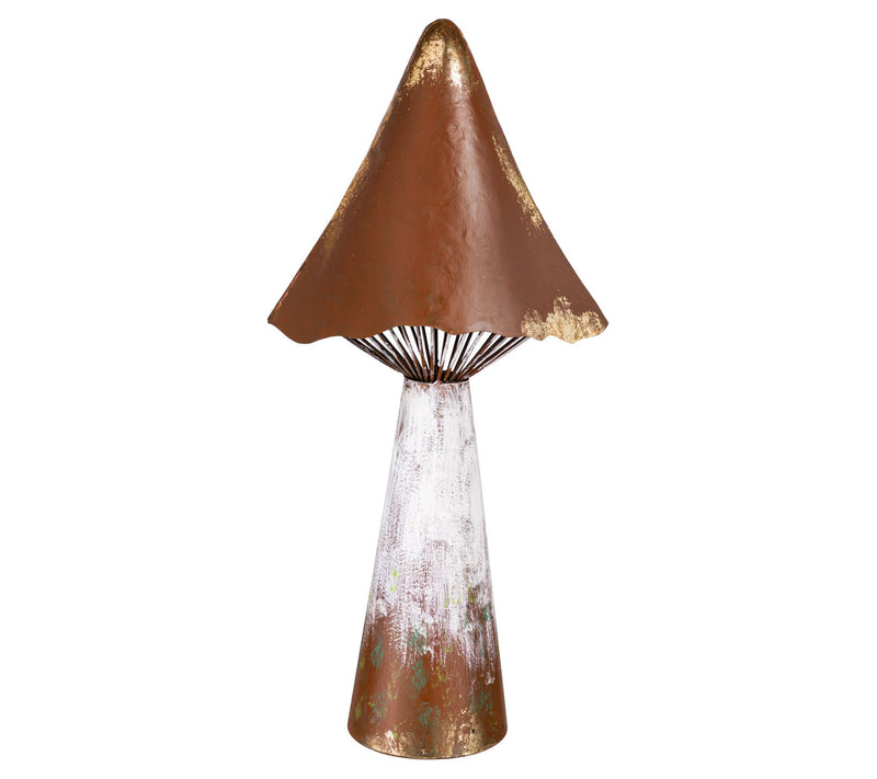 Evergreen Printed Metal Mushroom Statuary — View 3