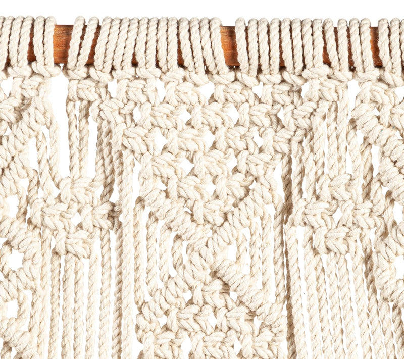 Evergreen Macrame Wall Pocket Plant Cover, Natural — View 3