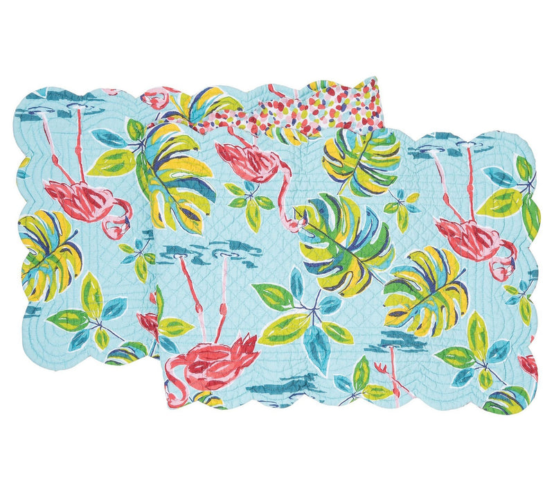 Flamingo Garden 14" x 51" Table Runner by Valerie — View 3