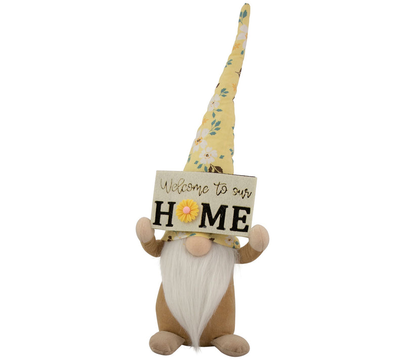 Northlight Spring Sunflower Hat Gnome with Home Sign — Main view