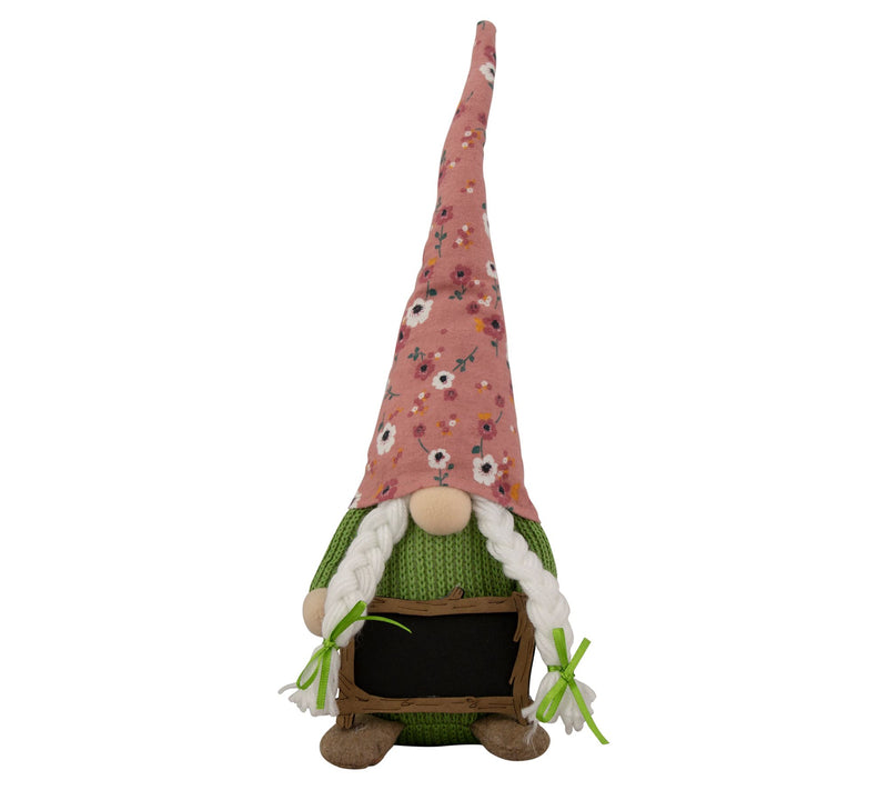 Northlight Yellow Floral Springtime Gnome with Message Board — Main view