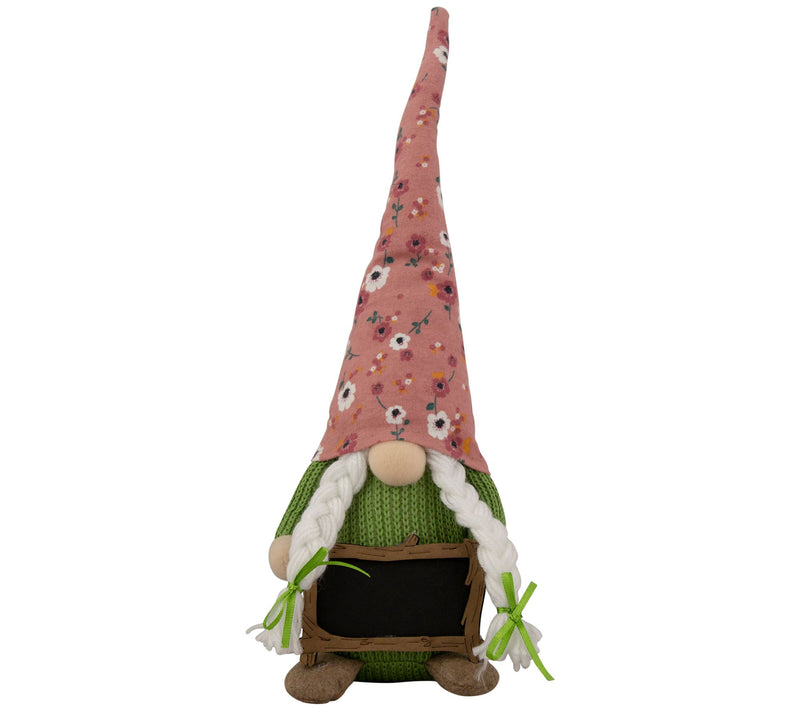 Northlight Yellow Floral Springtime Gnome with Message Board — View 6