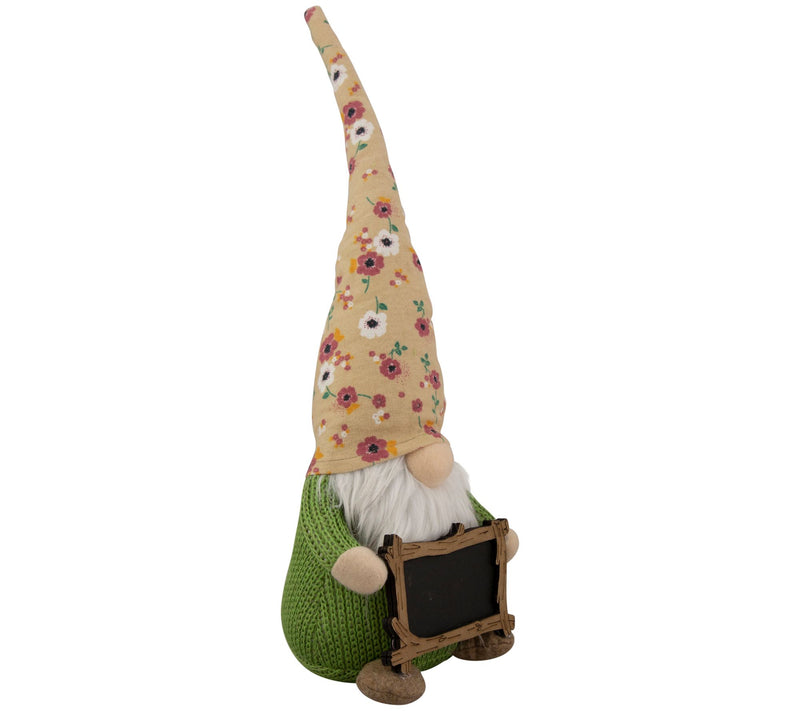 Northlight Yellow Floral Springtime Gnome with Message Board — View 7