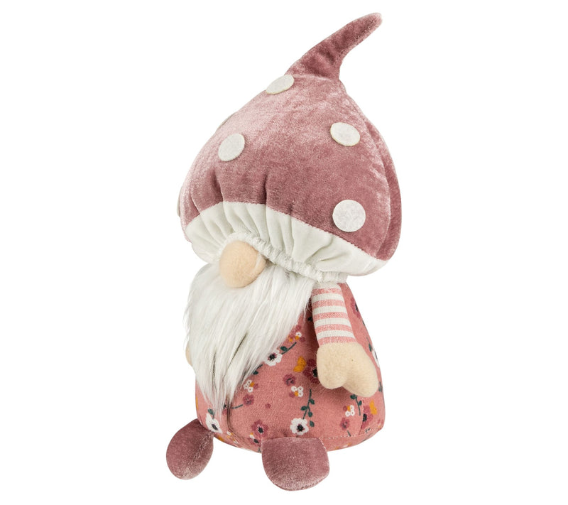 Northlight Pink Springtime Floral Mushroom Gnome — View 6