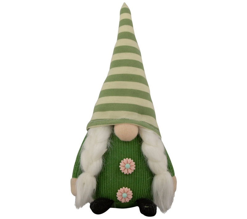 Northlight Green Striped Hat Girl Springtime Gn ome — View 3