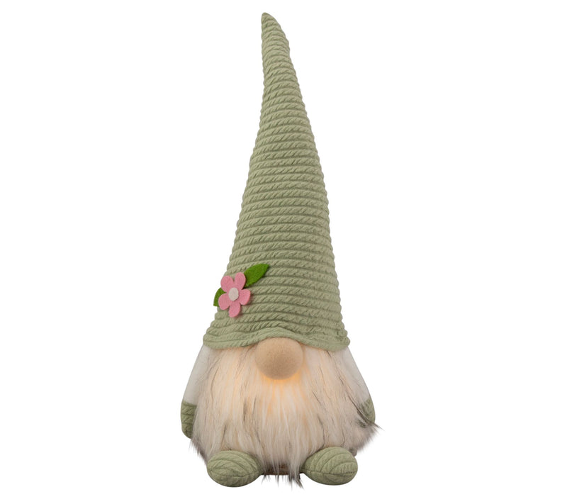 Northlight Lighted Green Spring Gnome with Flow er Hat — View 5