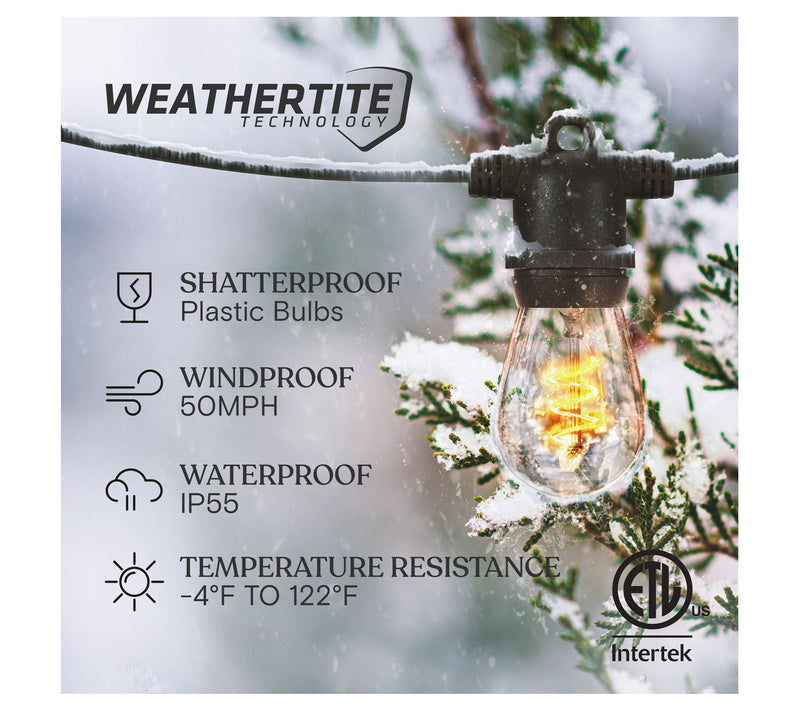 Brightech Ambience Pro Solar 48Ft Spiral Filament String Light — View 5