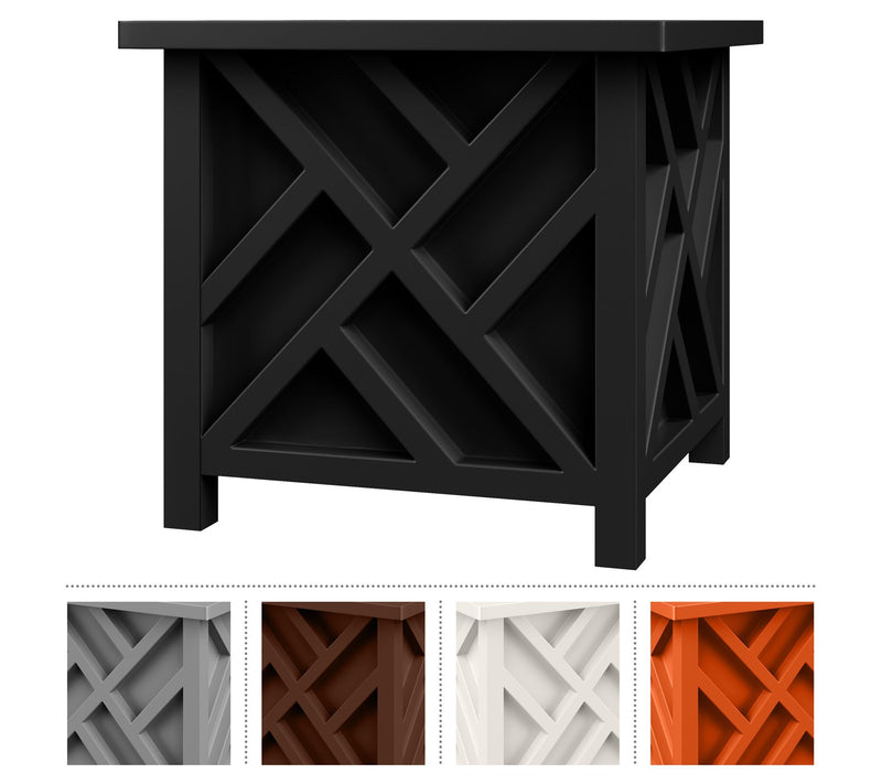 Pure Garden Set of 2 Lattice Design 15.5"  Planter Boxes — View 5