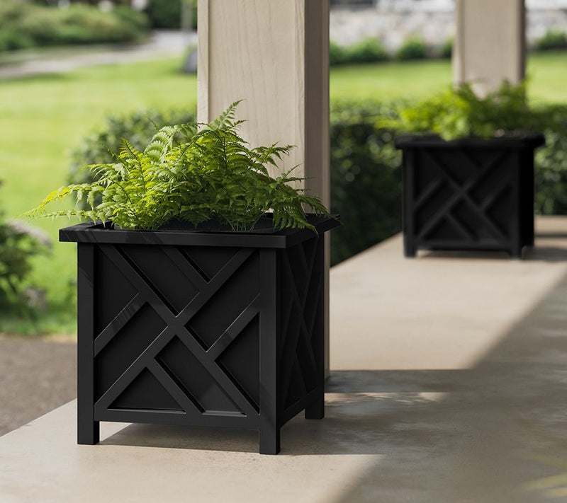 Pure Garden Lattice Design 15.5" Outdoor Planter Box — View 17