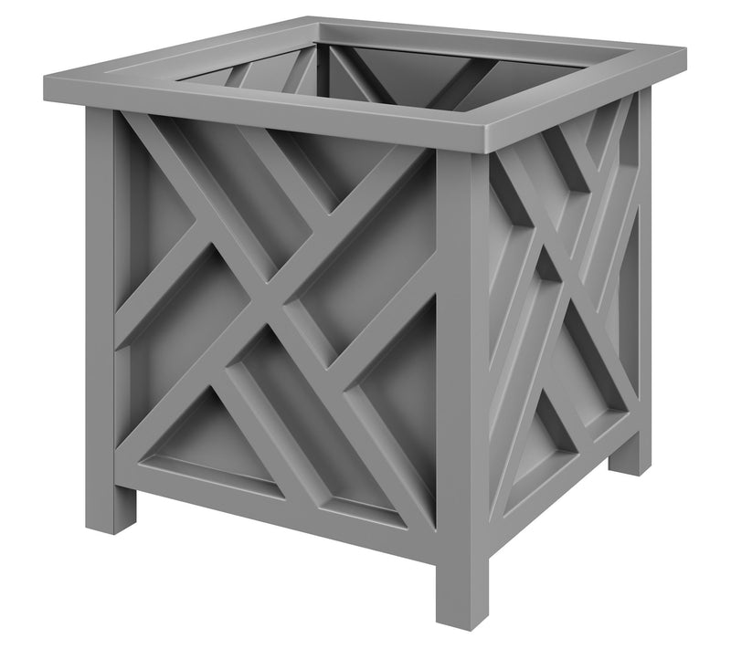 Pure Garden Lattice Design 15.5" Outdoor Planter Box — View 7