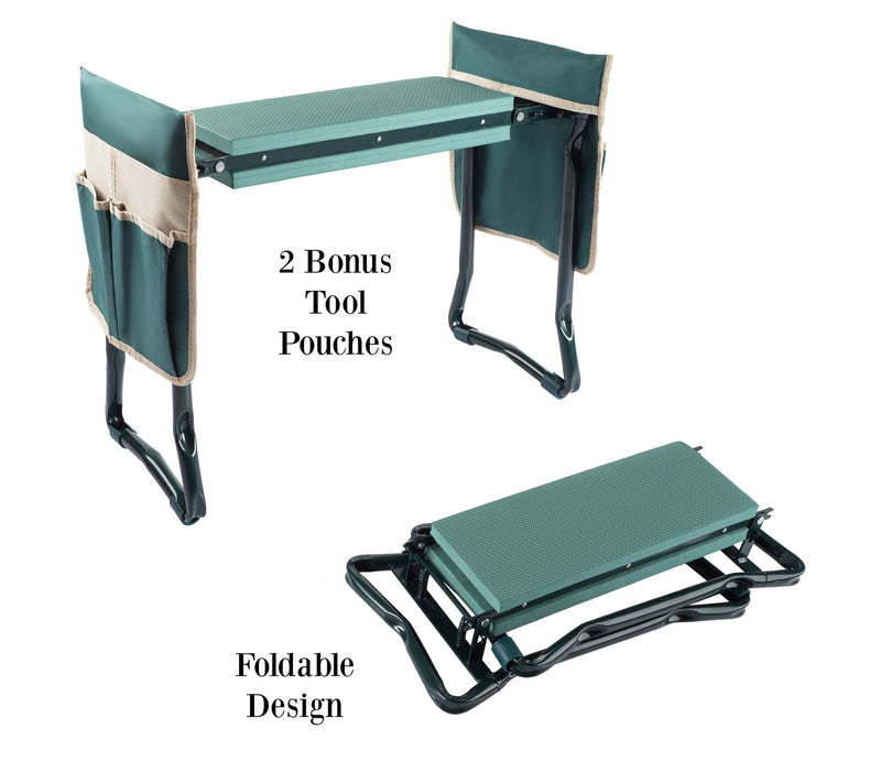 Pure Garden Kneeler 2-in-1 Foldable Kneeling Pad & Stool — View 3