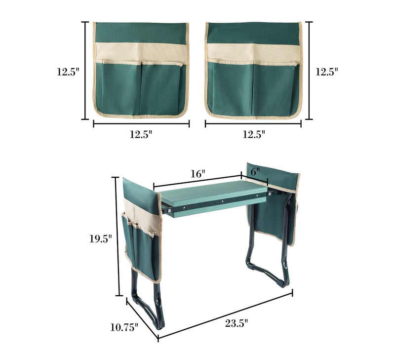 Pure Garden Kneeler 2-in-1 Foldable Kneeling Pad & Stool — View 2
