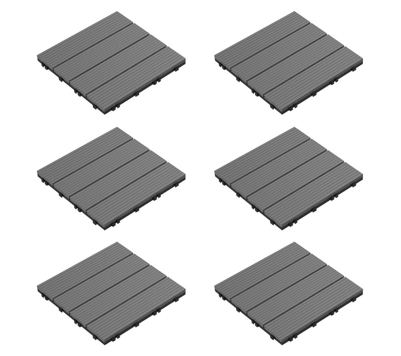 Pure Garden Interlocking Wood Plastic CompositePatio Tiles — View 2