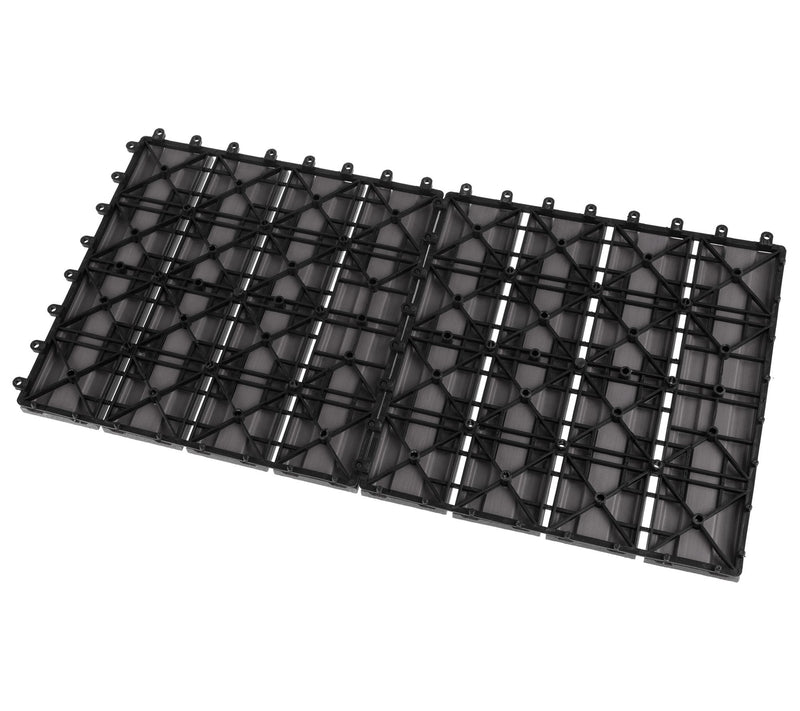 Pure Garden Set of 6 Wood/Plastic Composite Interlocking Tiles — View 4