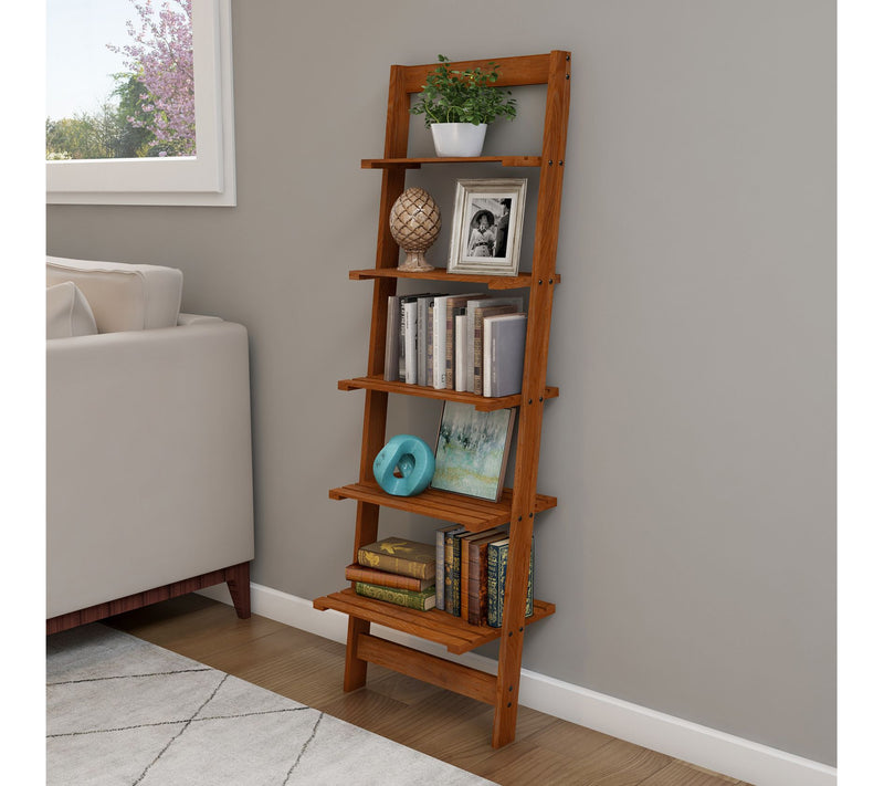 Lavish Home Bookshelf Ladder Shelf Decorative Book Shelves — View 12