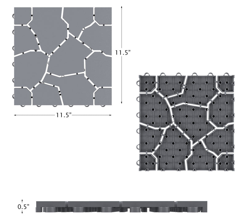 Pure Garden 6 Deck Tiles Interlocking Outdoor Tiles — View 6