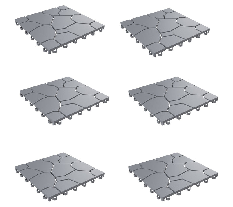 Pure Garden 6 Deck Tiles Interlocking Outdoor Tiles — View 3