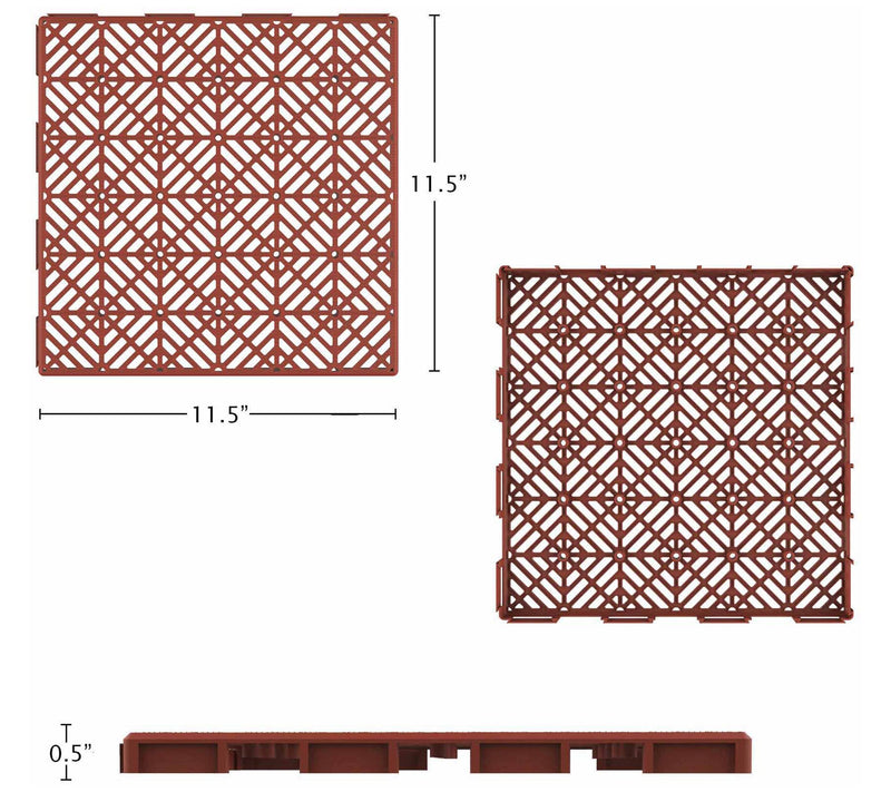 Pure Garden 30-PK Polypropylene Interlocking Patio Tiles — View 4