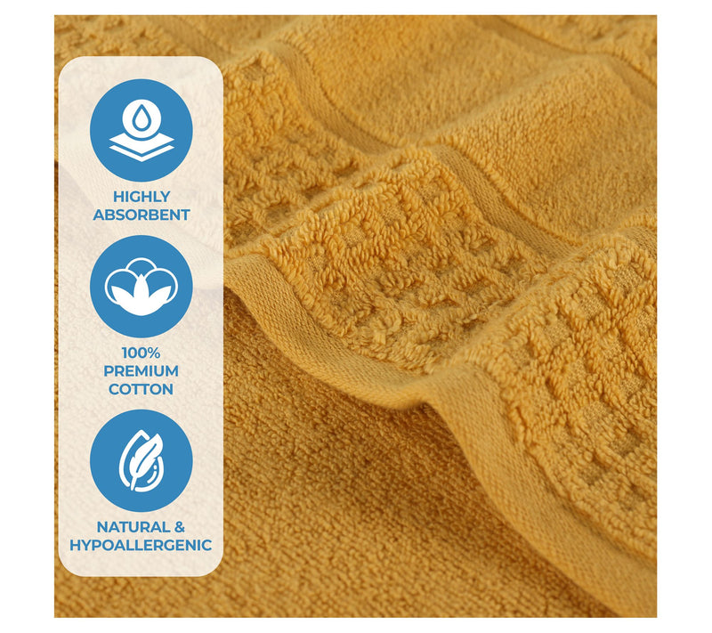 Superior Soft Zero Twist Cotton Waffle Honeycomb 6PC Towel Set — View 6