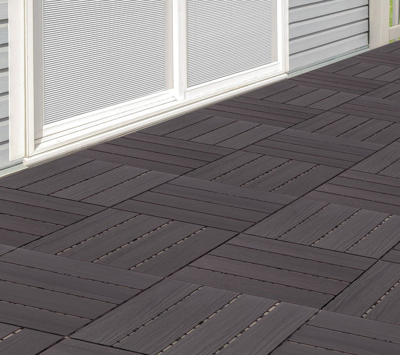 Pure Garden 30-Pack Wood Plastic Composite Interlocking Tiles — View 14