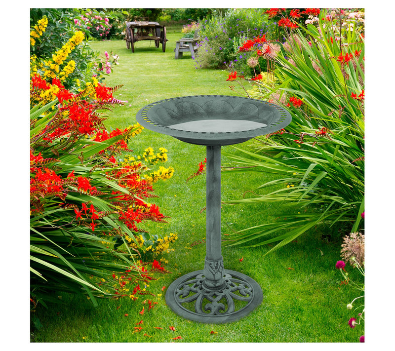 Pure Garden Outdoor Antique-Style Bird Bath — View 5