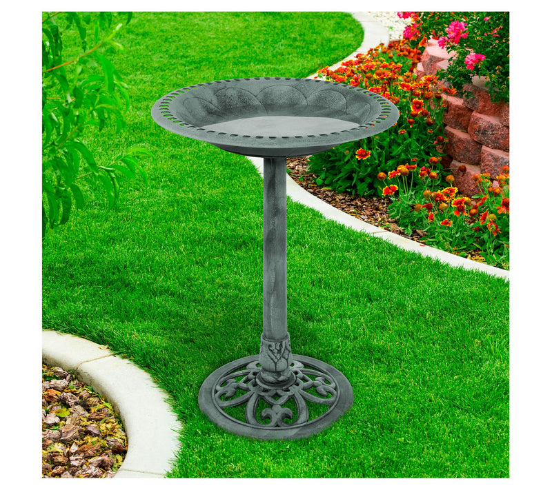 Pure Garden Outdoor Antique-Style Bird Bath — Main view