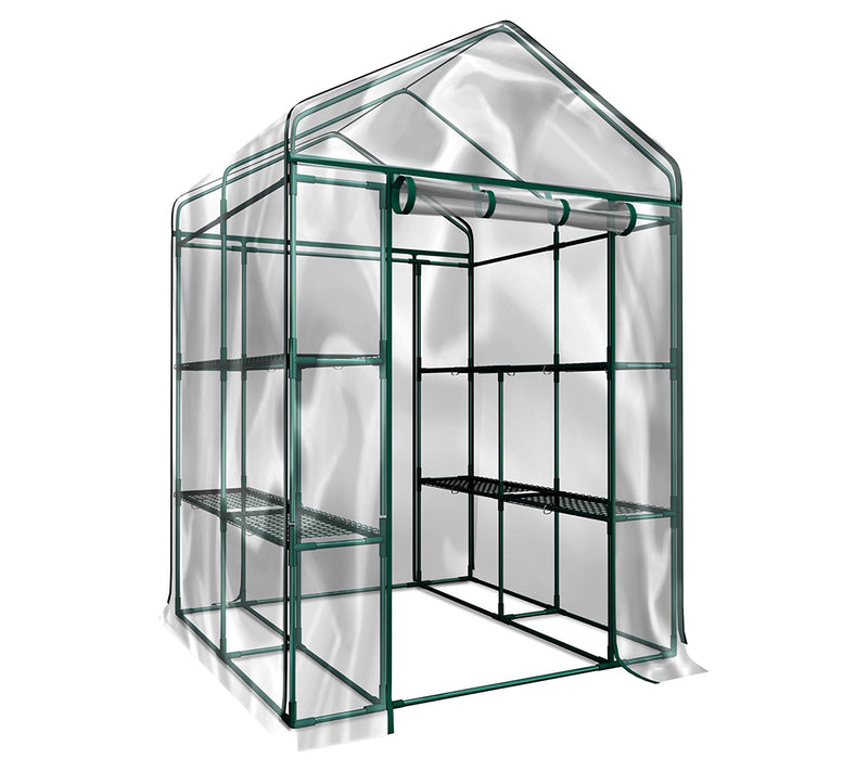 Home-Complete Walk in Greenhouse with 8 Sturdyhelves — View 10