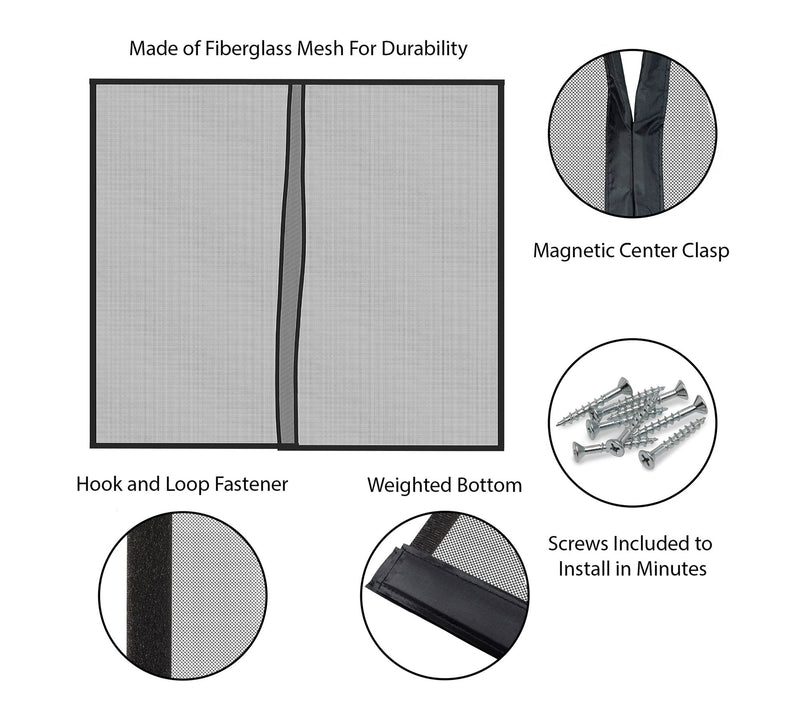 Pure Garden One Car Garage Door Screen Heavy-Duty Mesh — View 2