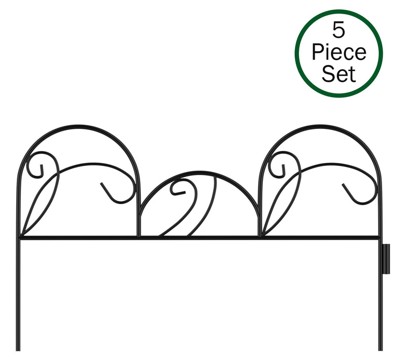 Pure Garden 5 Panels of Mimosa Decorative Garden Fencing — View 8