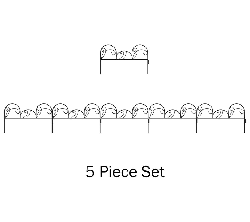 Pure Garden 5 Panels of Mimosa Decorative Garden Fencing — View 2