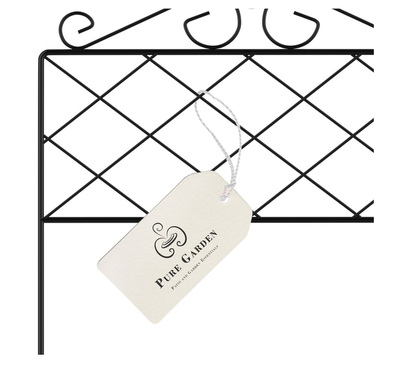 Pure Garden Set of 5 Interlocking Decorative Panel Fencing — View 6