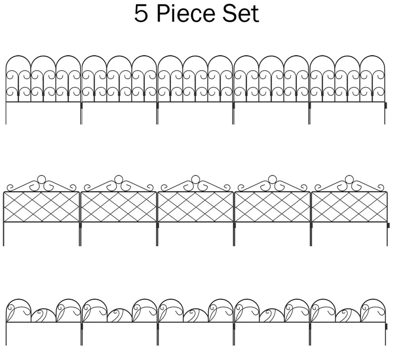 Pure Garden Set of 5 Interlocking Panels Metalarden Fencing — View 2