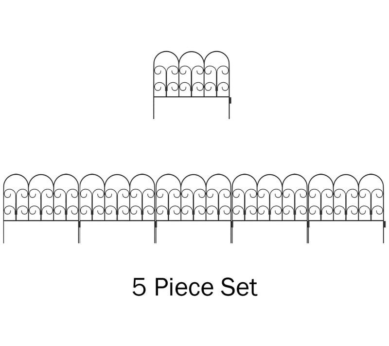 Pure Garden Set of 5 Interlocking Panels Metalarden Fencing — View 3