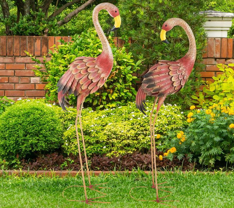 Pure Garden Set of 2 Flamingo Garden Statues Lawn Ornaments — View 9