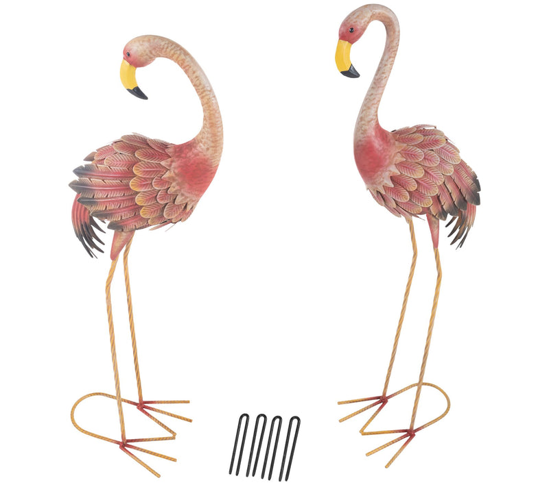 Pure Garden Set of 2 Flamingo Garden Statues Lawn Ornaments — View 7