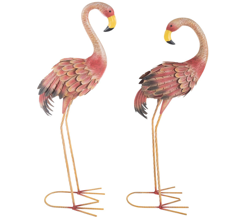 Pure Garden Set of 2 Flamingo Garden Statues Lawn Ornaments — View 2