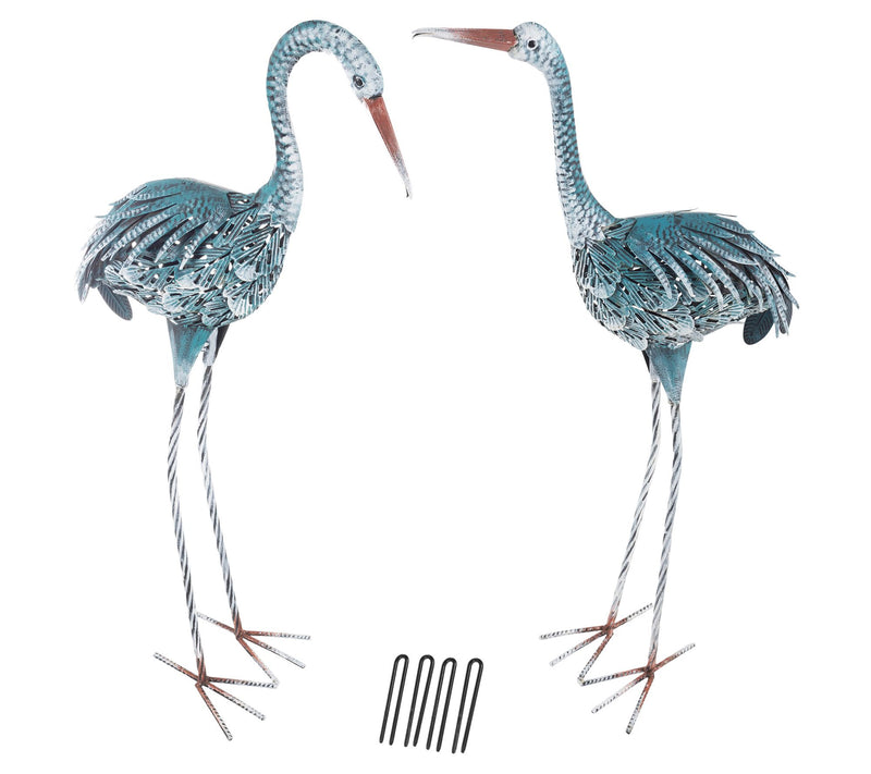 Pure Garden Set of 2 Crane Garden Statues Lawnrnaments — View 10