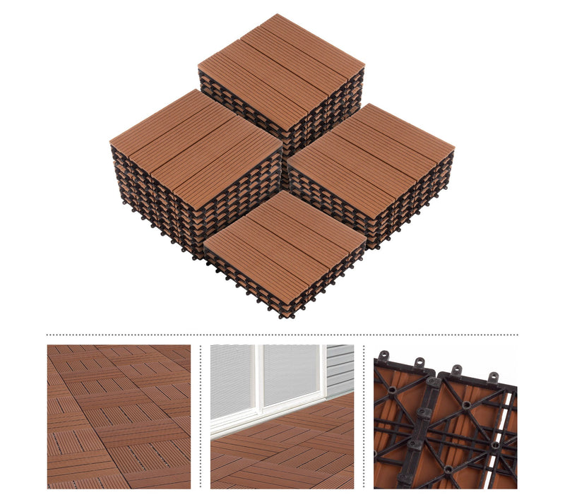 Pure Garden 30-Pack Composite Interlocking PatiTiles — View 4