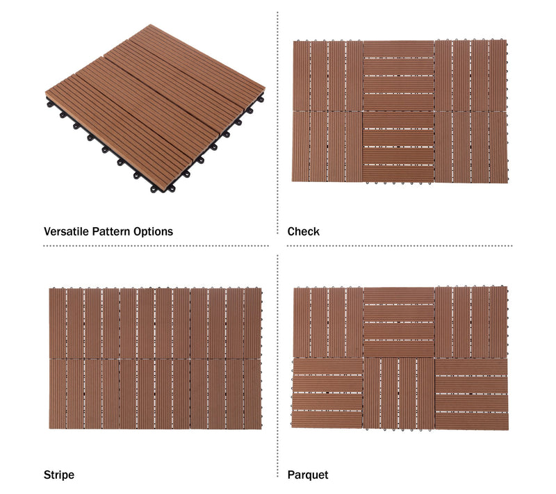 Pure Garden 30-Pack Composite Interlocking PatiTiles — View 7