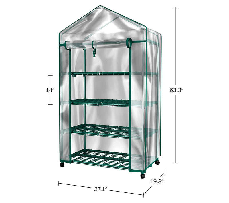 Home-Complete 4-Tier Mini Greenhouse Portable Greenhouse — View 5