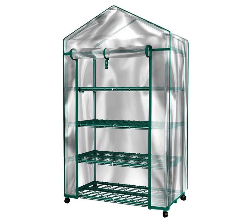 Home-Complete 4-Tier Mini Greenhouse Portable Greenhouse — View 3