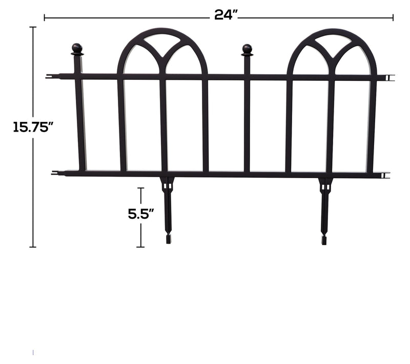 Pure Garden 4-Piece Modular Garden Fence PanelsSet — View 4