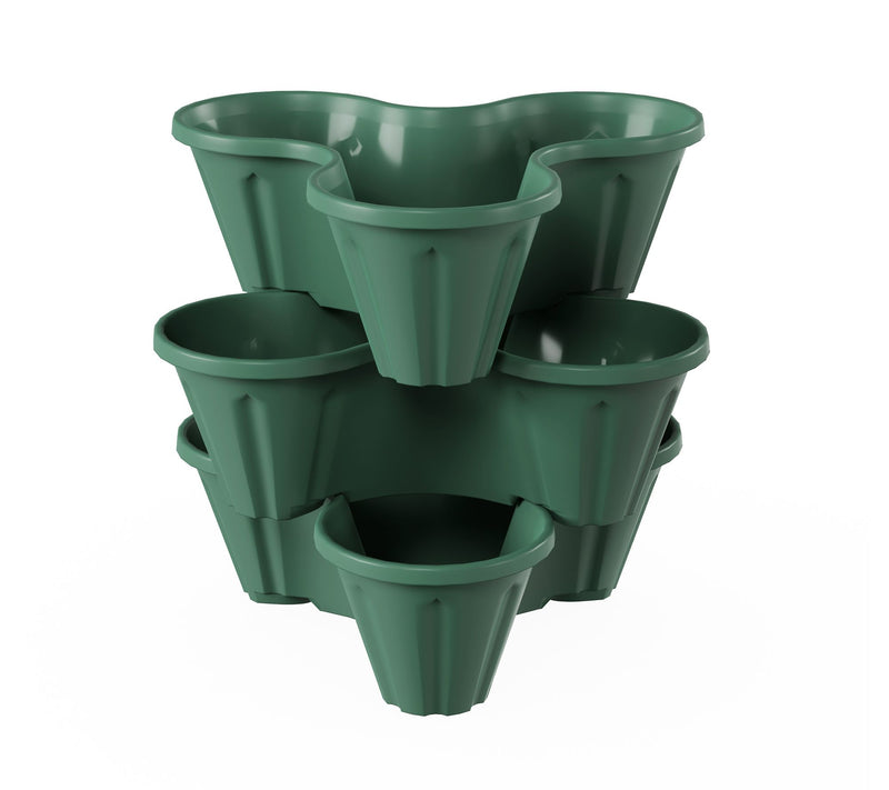 Set of 3 Stacking Planter Tower - Space SavingFlower Pots — View 2